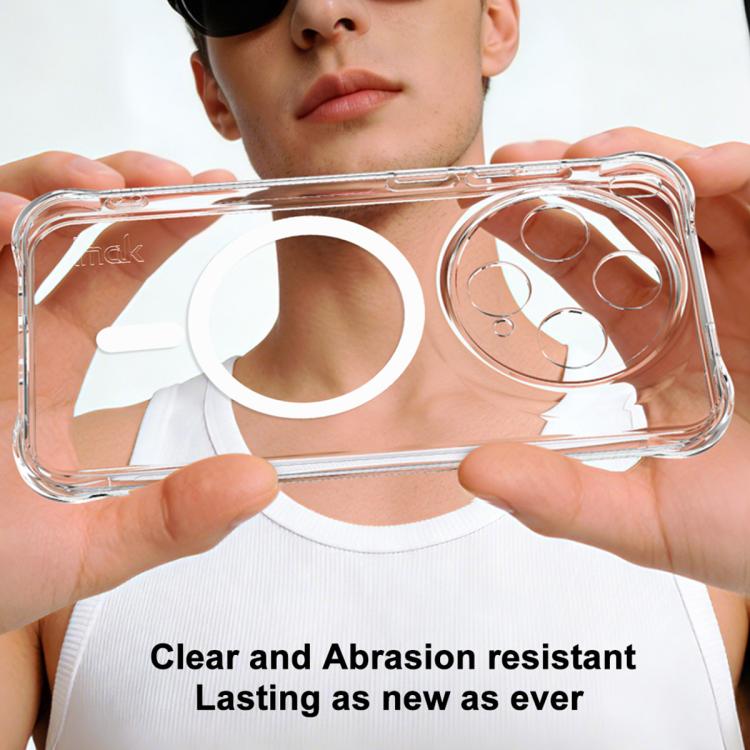 For vivo X300 imak Magnetic Shockproof Airbag TPU Phone Case - Transparent