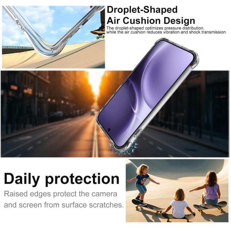 For vivo X300 Pro imak Magnetic Shockproof Airbag TPU Phone Case - Transparent