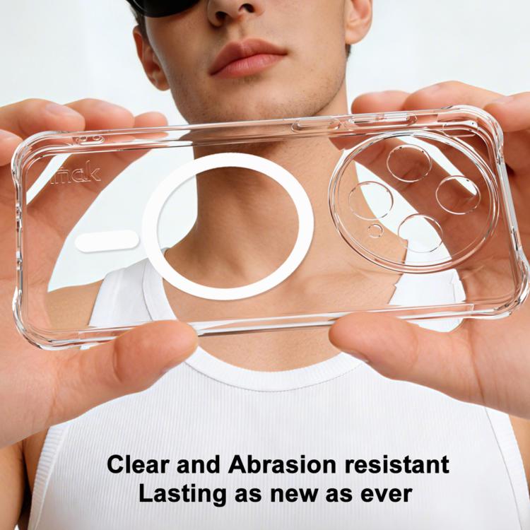 For vivo X300s imak Magnetic Shockproof Airbag TPU Phone Case - Transparent