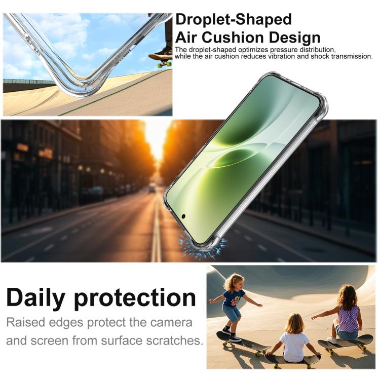 For vivo X300s imak Magnetic Shockproof Airbag TPU Phone Case - Transparent