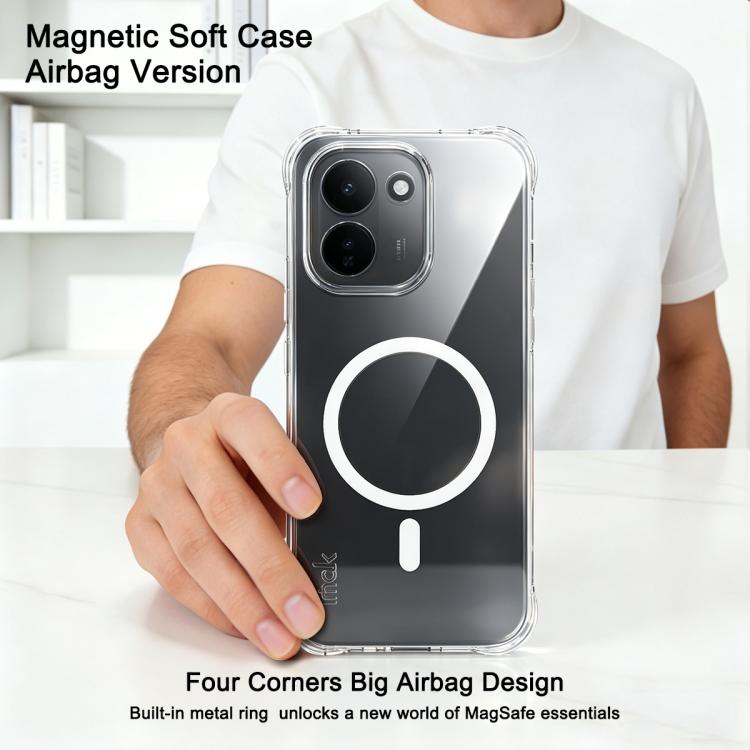 For vivo iQOO Z11 5G imak Magnetic Shockproof Airbag TPU Phone Case - Transparent