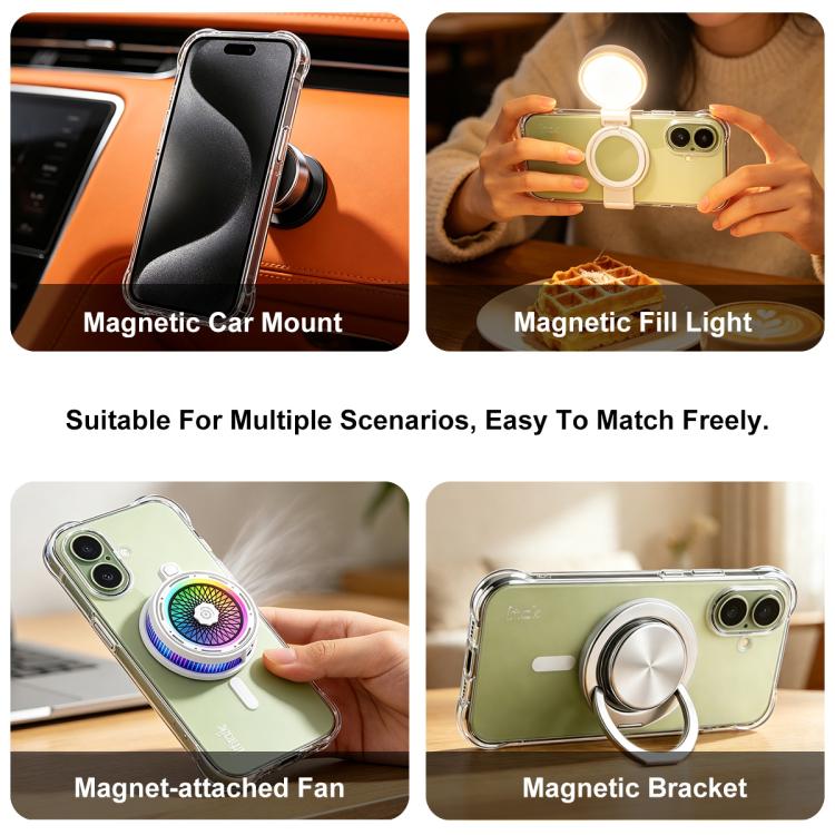 For vivo iQOO Z11 5G imak Magnetic Shockproof Airbag TPU Phone Case - Transparent