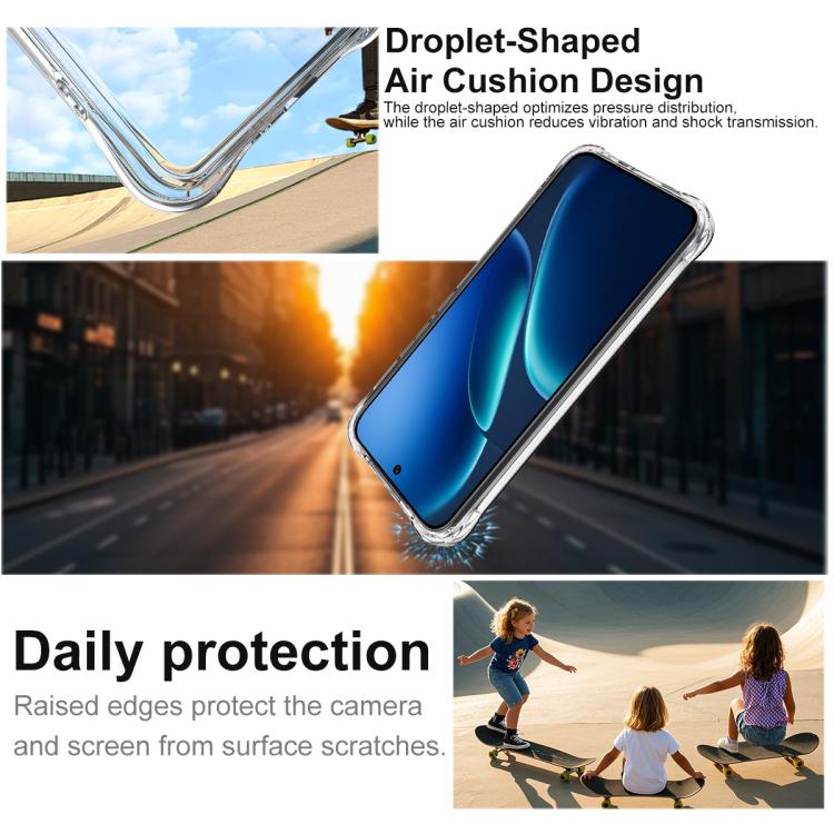 For vivo iQOO Z11 5G imak Magnetic Shockproof Airbag TPU Phone Case - Transparent