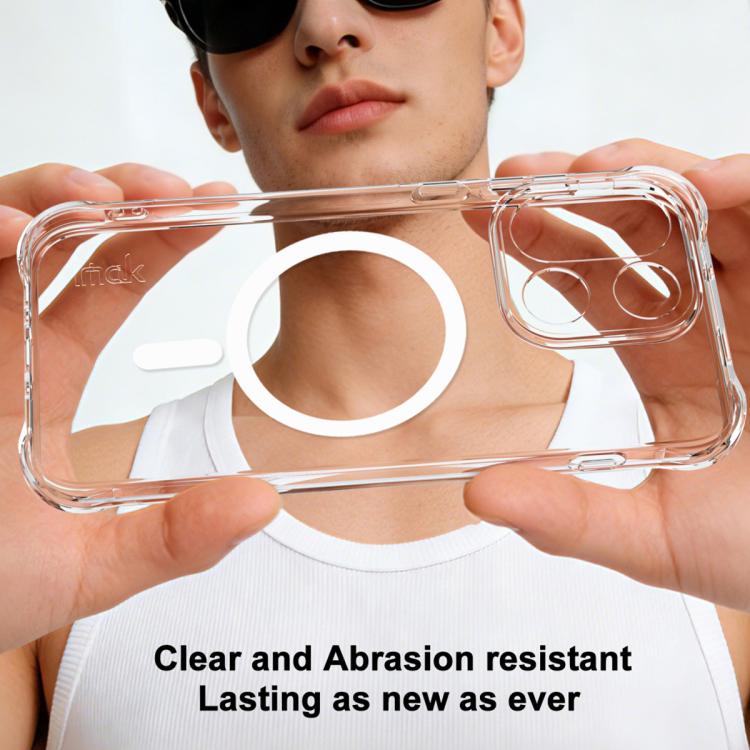 For OnePlus 15 imak Magnetic Shockproof Airbag TPU Phone Case - Transparent