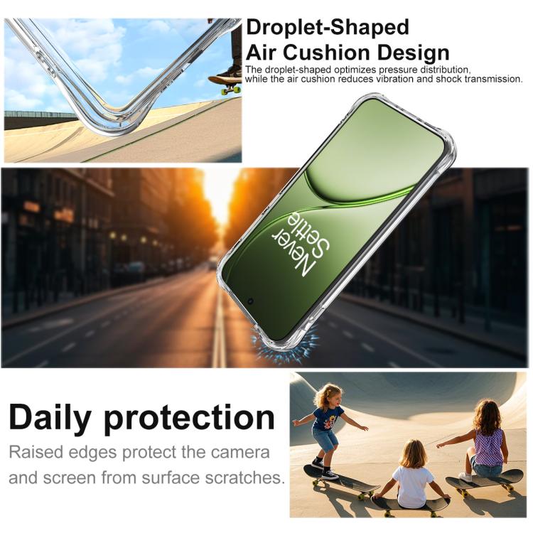 For OnePlus 15T imak Magnetic Shockproof Airbag TPU Phone Case - Transparent