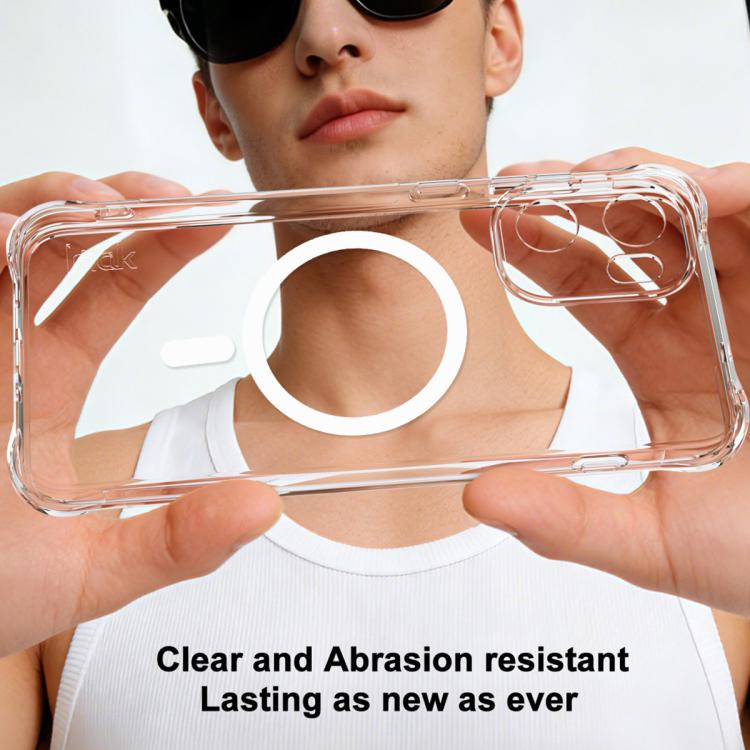 For OnePlus Ace 6 / Ace 6T / 15R imak Magnetic Shockproof Airbag TPU Phone Case - Transparent