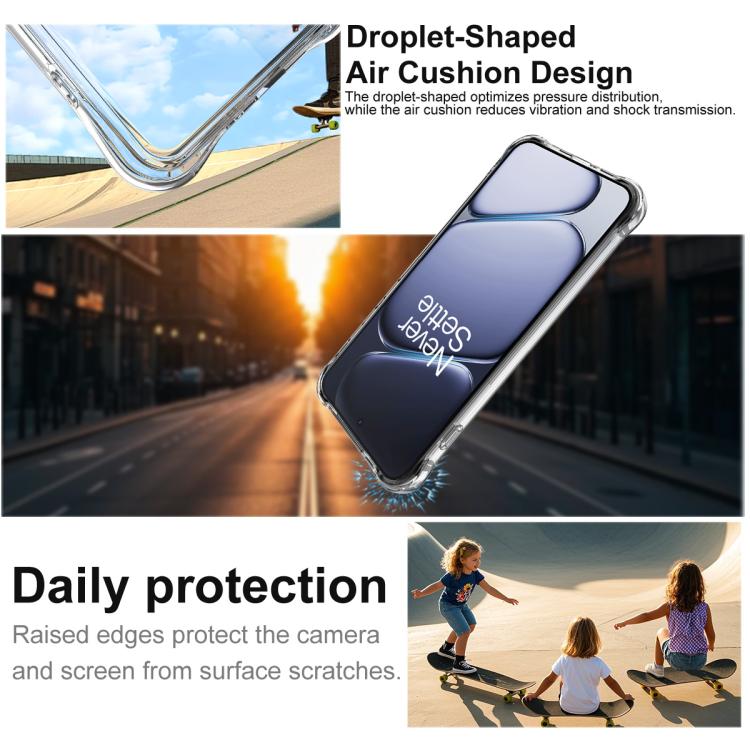 For OnePlus Ace 6 / Ace 6T / 15R imak Magnetic Shockproof Airbag TPU Phone Case - Transparent