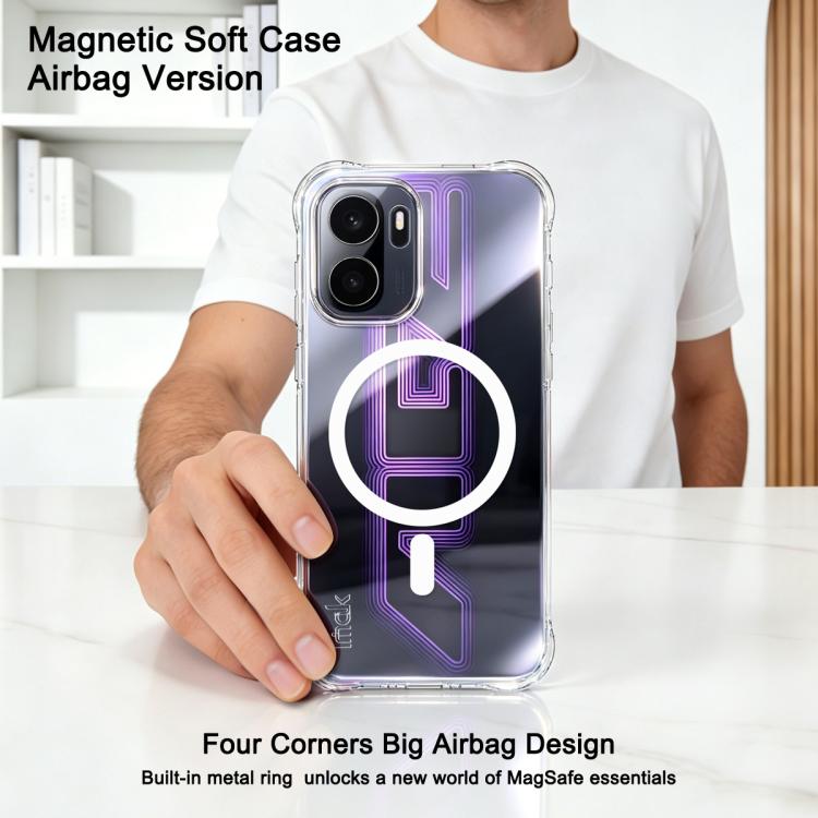 For OnePlus Ace 6 Ultra imak Magnetic Shockproof Airbag TPU Phone Case - Transparent