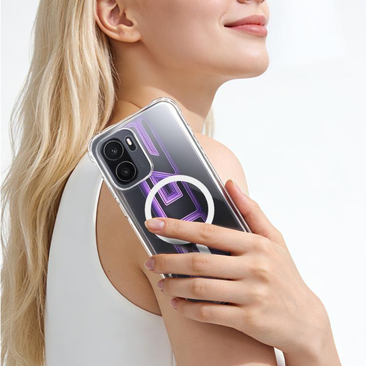 For OnePlus Ace 6 Ultra imak Magnetic Shockproof Airbag TPU Phone Case - Transparent