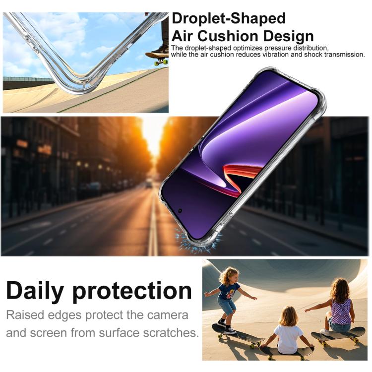 For OnePlus Ace 6 Ultra imak Magnetic Shockproof Airbag TPU Phone Case - Transparent