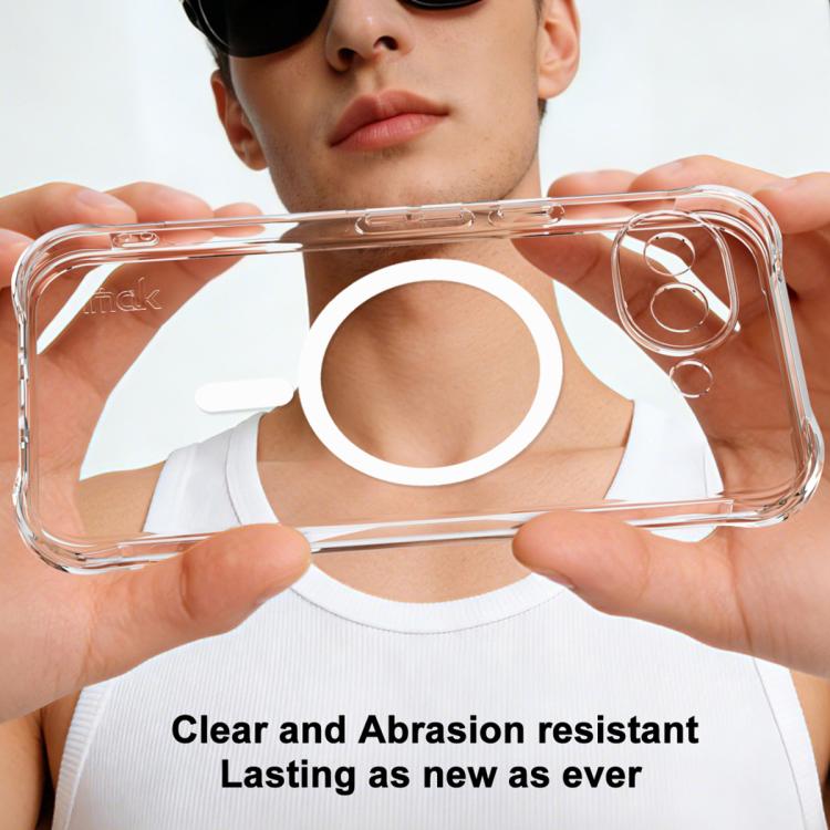 For Google Pixel 10a imak Magnetic Shockproof Airbag TPU Phone Case - Transparent