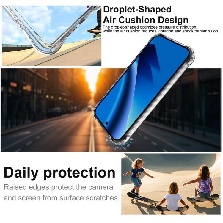 For Google Pixel 10a imak Magnetic Shockproof Airbag TPU Phone Case - Transparent