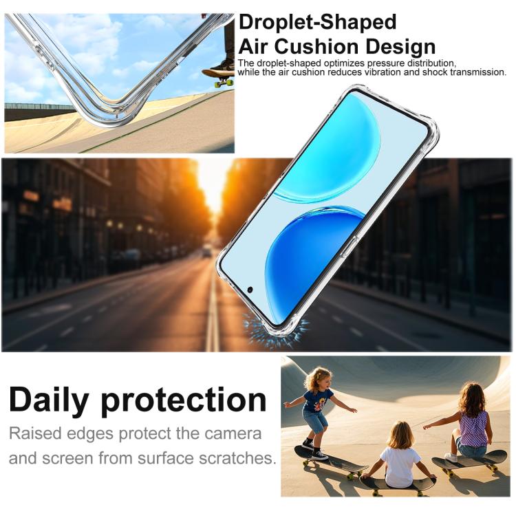 For Honor X8d 4G imak Magnetic Shockproof Airbag TPU Phone Case - Transparent