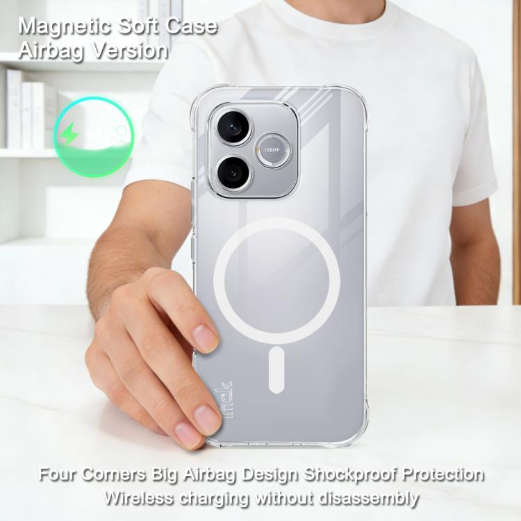 For Honor 600 Lite Global imak Magnetic Shockproof Airbag TPU Phone Case - Transparent
