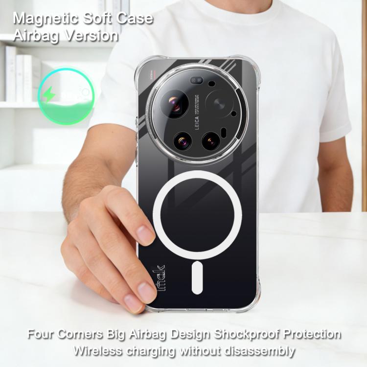 For Xiaomi 17 Ultra/17 Ultra by Leica imak Magnetic Shockproof Airbag TPU Phone Case - Transparent