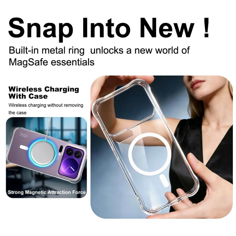 For Xiaomi 17 Pro imak Magnetic Shockproof Airbag TPU Phone Case - Transparent