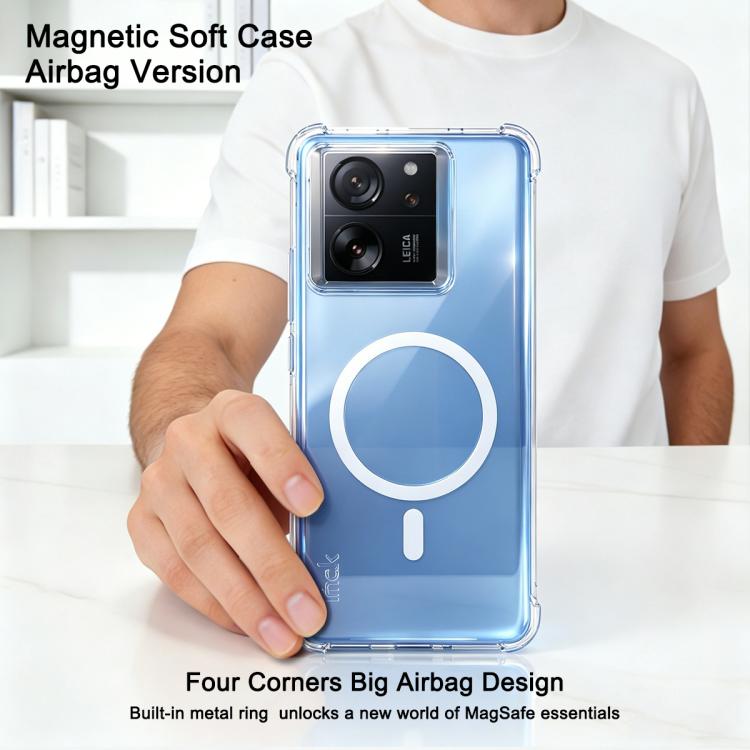 For Xiaomi 13T / 13T Pro imak Magnetic Shockproof Airbag TPU Phone Case - Transparent