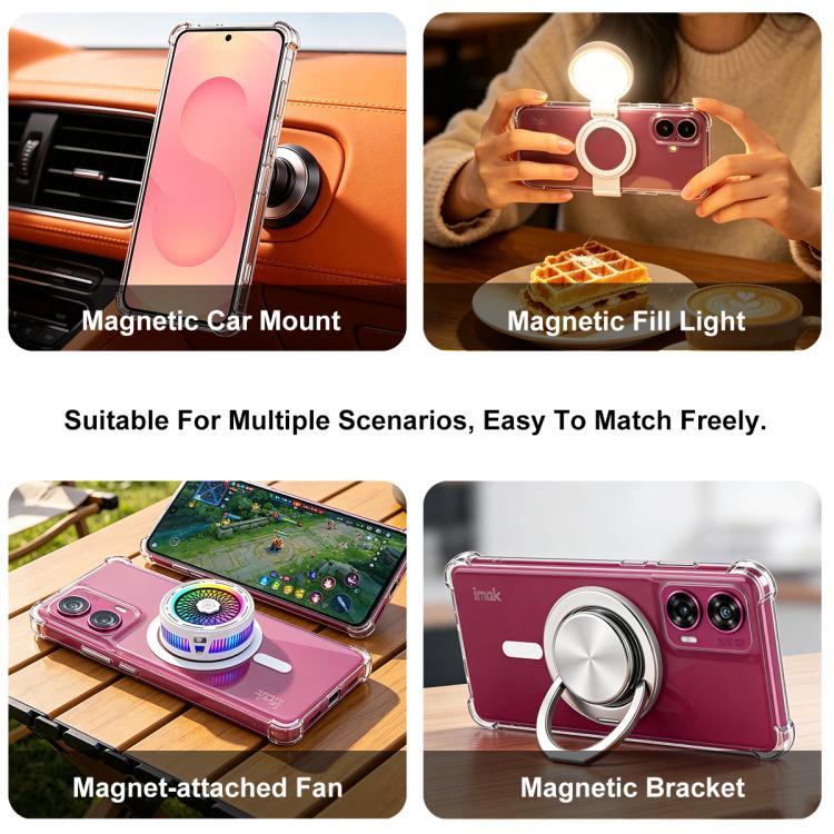 For Xiaomi 13T / 13T Pro imak Magnetic Shockproof Airbag TPU Phone Case - Transparent