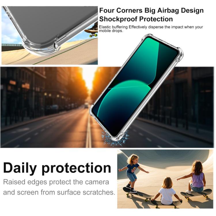 For Xiaomi 13T / 13T Pro imak Magnetic Shockproof Airbag TPU Phone Case - Transparent