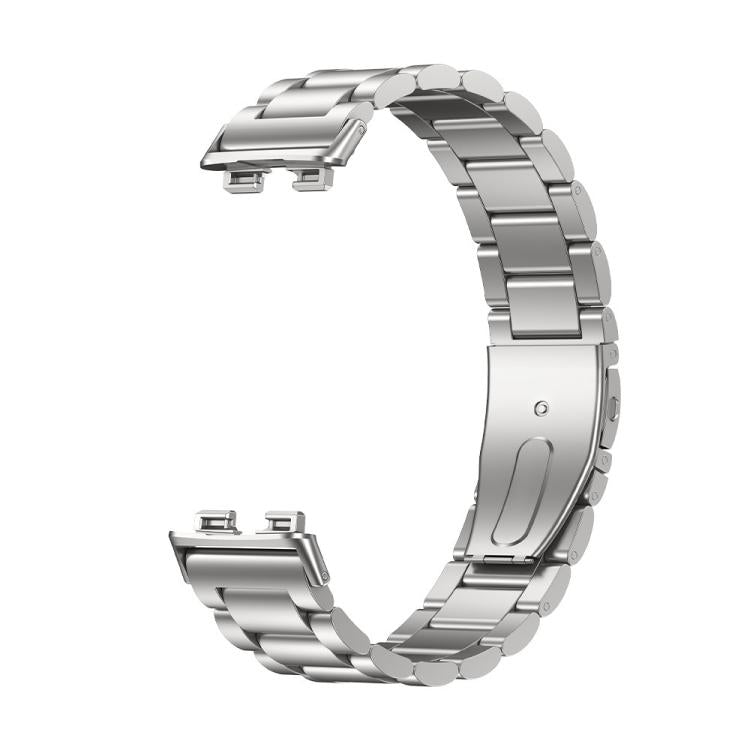 For Huawei Band 11 / Band 11 Pro Three Beads Flat Buckle Titanium Alloy Watch Band