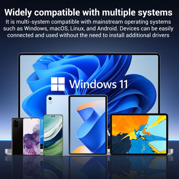 8 in 1 HUB USB-C to M.2 SSD Enclosure + HDTV + 2 x USB 3.2+ Audio + PD + SD/TF Card Reader