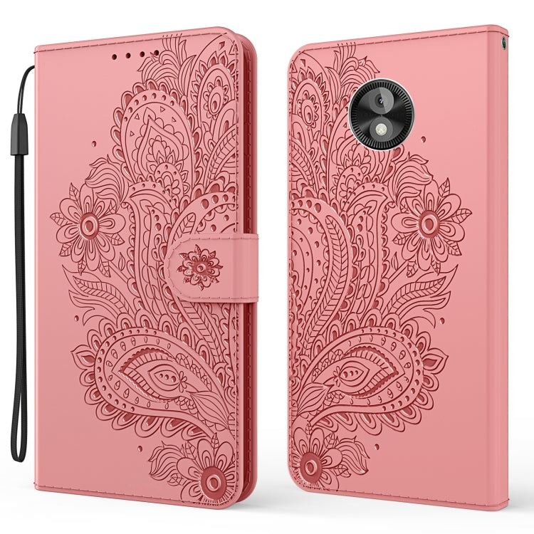 For Motorola Moto E5 Play Peacock Embossed Pattern Horizontal Flip Leather Case with Holder & Card Slots & Wallet & Lanyard