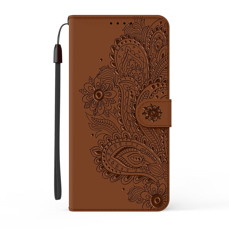For Motorola Moto E6 Peacock Embossed Pattern Horizontal Flip Leather Case with Holder & Card Slots & Wallet & Lanyard