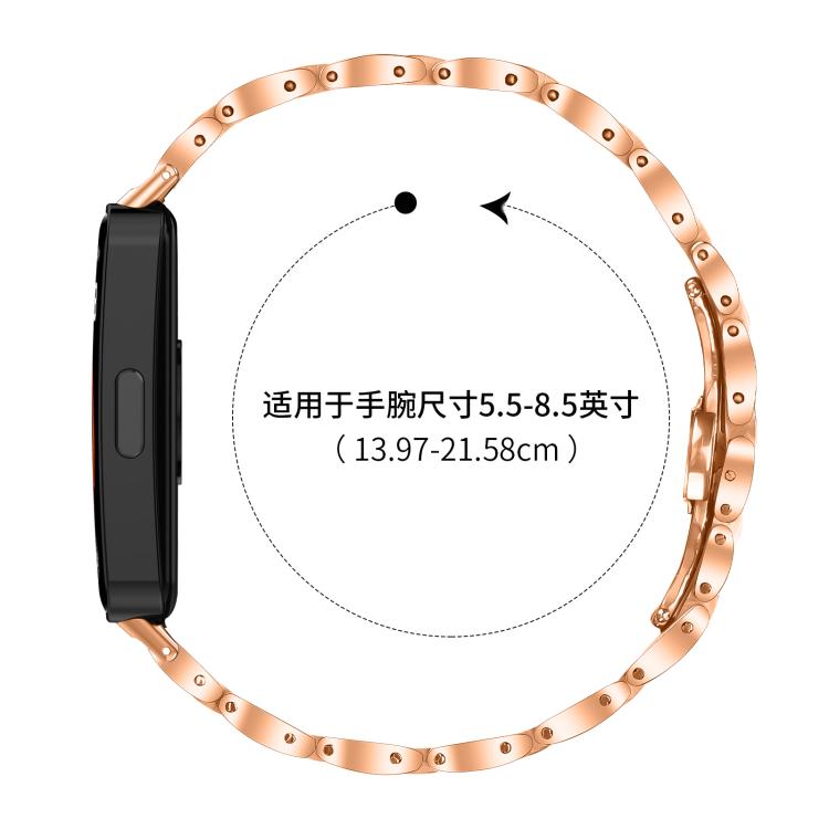 For Huawei Band 11 / Band 11 Pro Slim Butterfly Buckle Metal Stainless Steel Watch Band