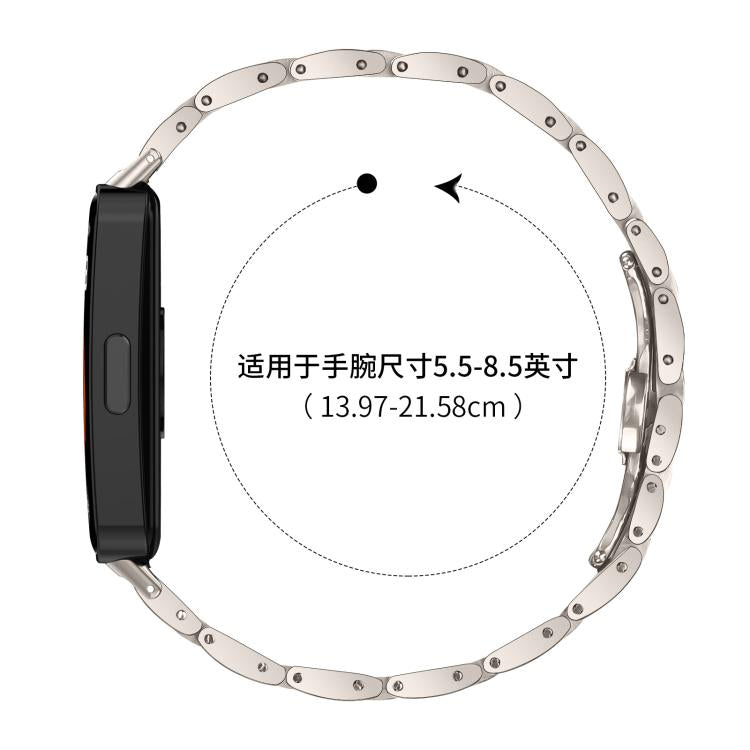 For Huawei Band 11 / Band 11 Pro Slim Butterfly Buckle Metal Stainless Steel Watch Band