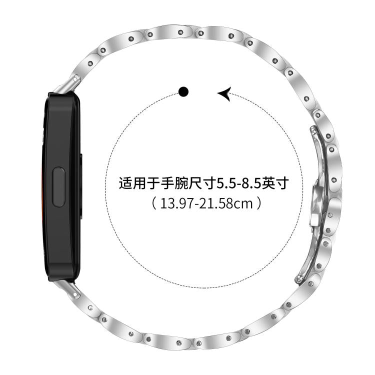 For Huawei Band 11 / Band 11 Pro Slim Butterfly Buckle Metal Stainless Steel Watch Band