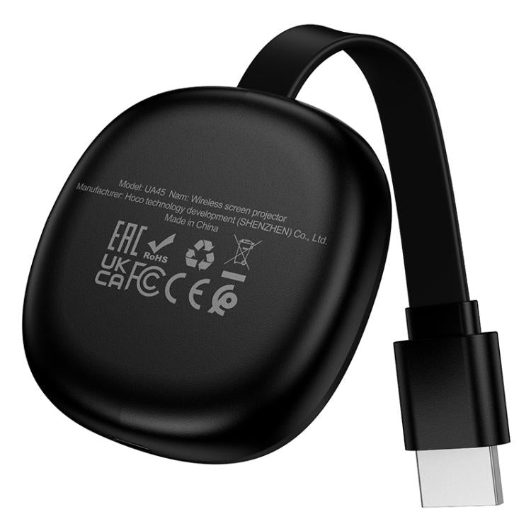 hoco UA45 HDTV to Type-C 2.4G / 5G Dual-Antenna Wireless Screen Display Adapter - Black