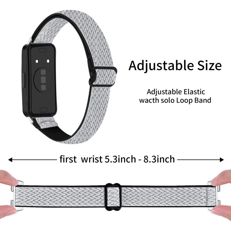 For Huawei Band 11 / Band 11 Pro Buckle Wave Braided Nylon Watch Band