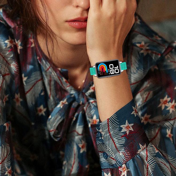 For Huawei Band 11 / Band 11 Pro Buckle Wave Braided Nylon Watch Band