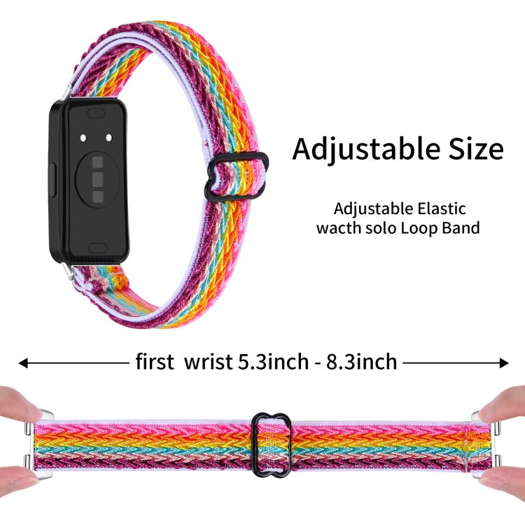 For Huawei Band 11 / Band 11 Pro Buckle Wave Braided Nylon Watch Band