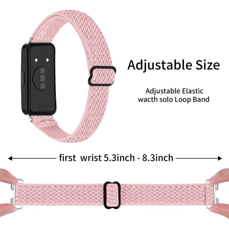 For Huawei Band 11 / Band 11 Pro Buckle Wave Braided Nylon Watch Band