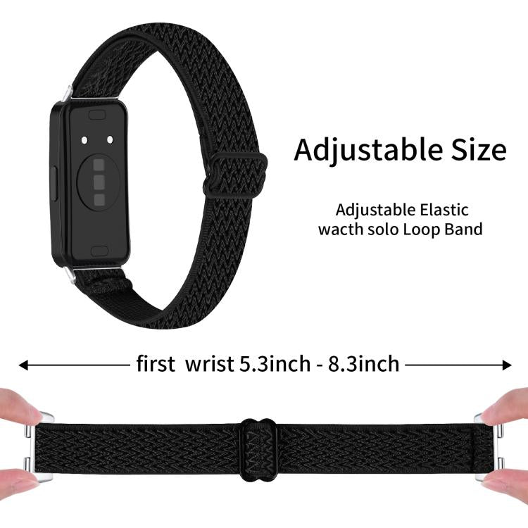For Huawei Band 11 / Band 11 Pro Buckle Wave Braided Nylon Watch Band
