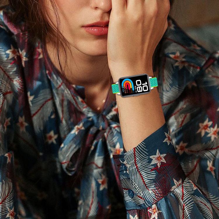 For Huawei Band 11 / Band 11 Pro Buckle Wave Braided Nylon Watch Band