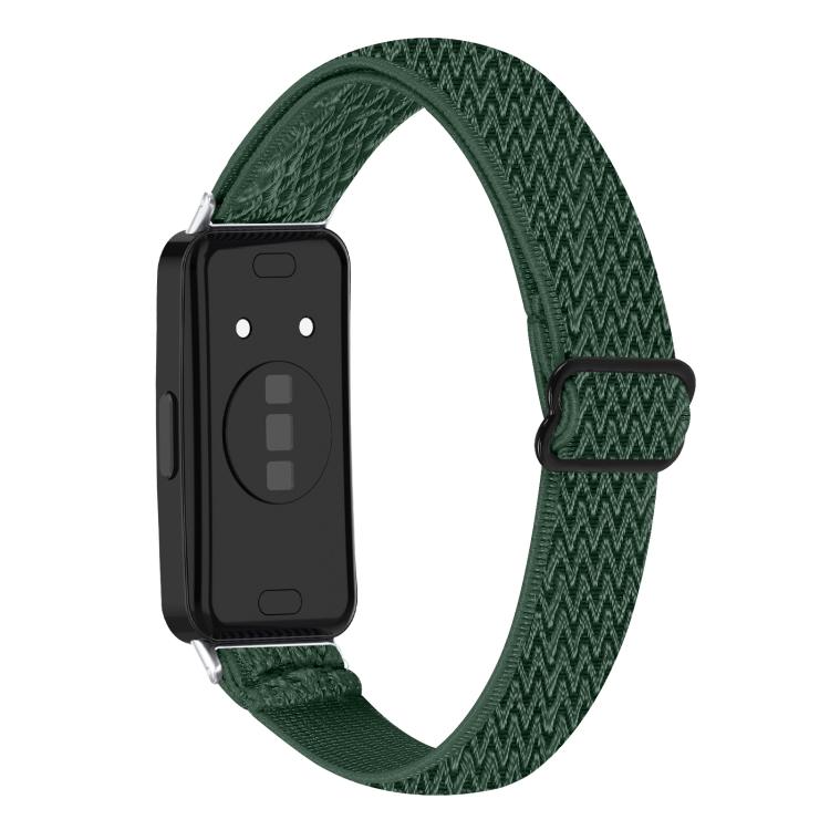 For Huawei Band 11 / Band 11 Pro Buckle Wave Braided Nylon Watch Band