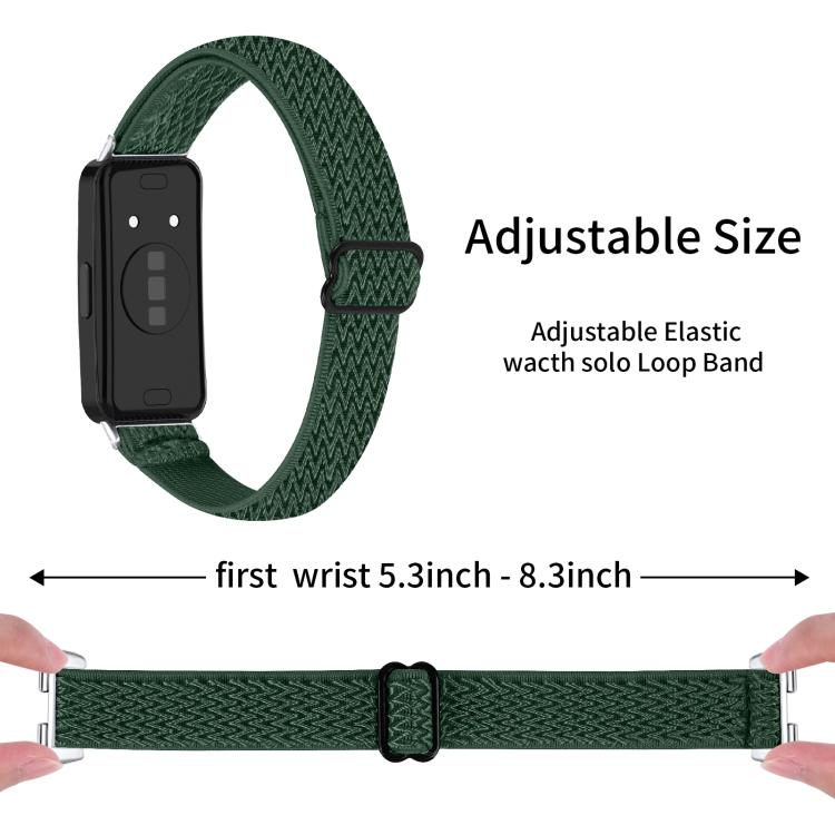For Huawei Band 11 / Band 11 Pro Buckle Wave Braided Nylon Watch Band