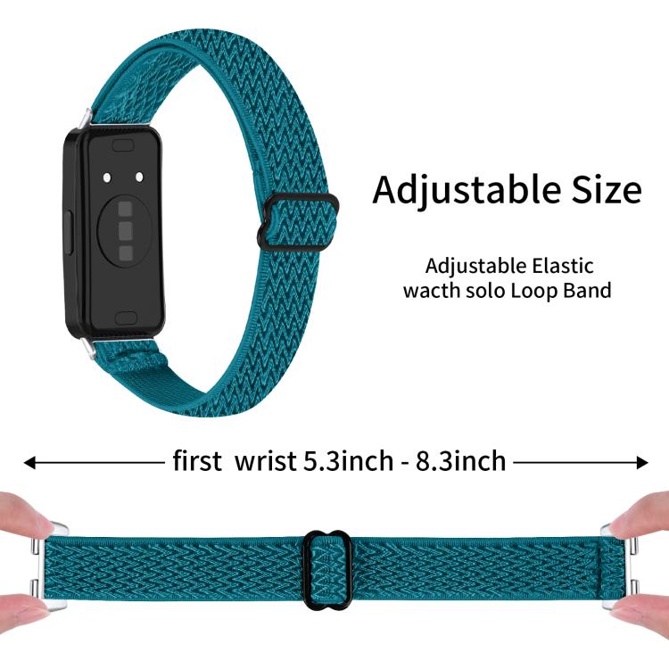 For Huawei Band 11 / Band 11 Pro Buckle Wave Braided Nylon Watch Band