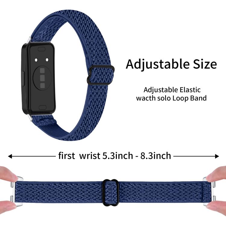 For Huawei Band 11 / Band 11 Pro Buckle Wave Braided Nylon Watch Band