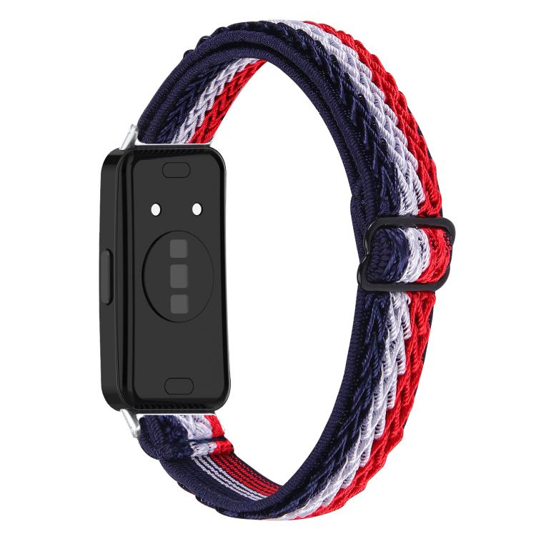 For Huawei Band 11 / Band 11 Pro Buckle Wave Braided Nylon Watch Band