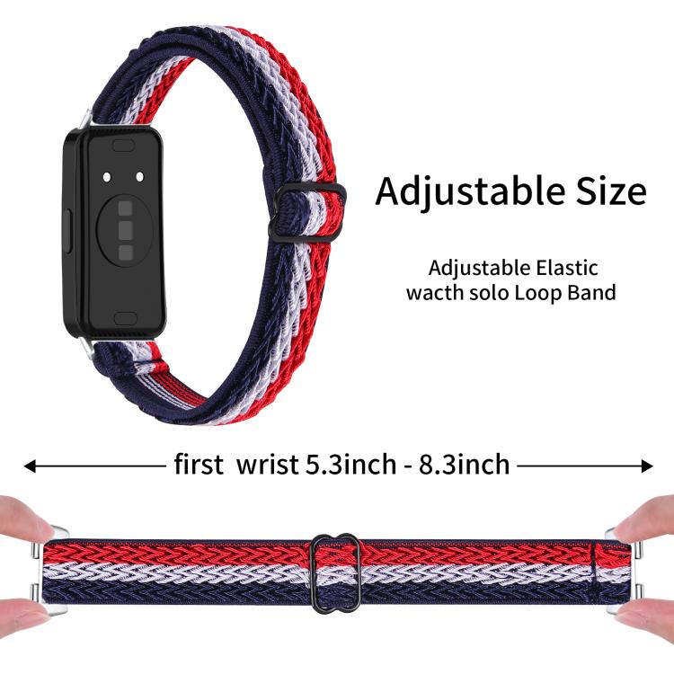 For Huawei Band 11 / Band 11 Pro Buckle Wave Braided Nylon Watch Band