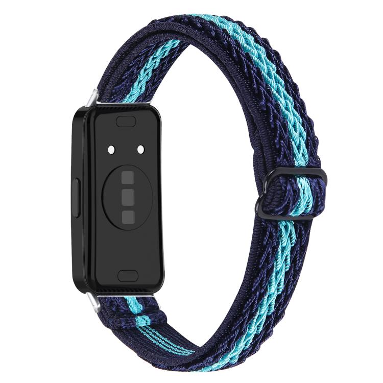 For Huawei Band 11 / Band 11 Pro Buckle Wave Braided Nylon Watch Band