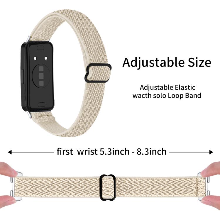 For Huawei Band 11 / Band 11 Pro Buckle Wave Braided Nylon Watch Band