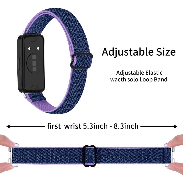 For Huawei Band 11 / Band 11 Pro Buckle Wave Braided Nylon Watch Band