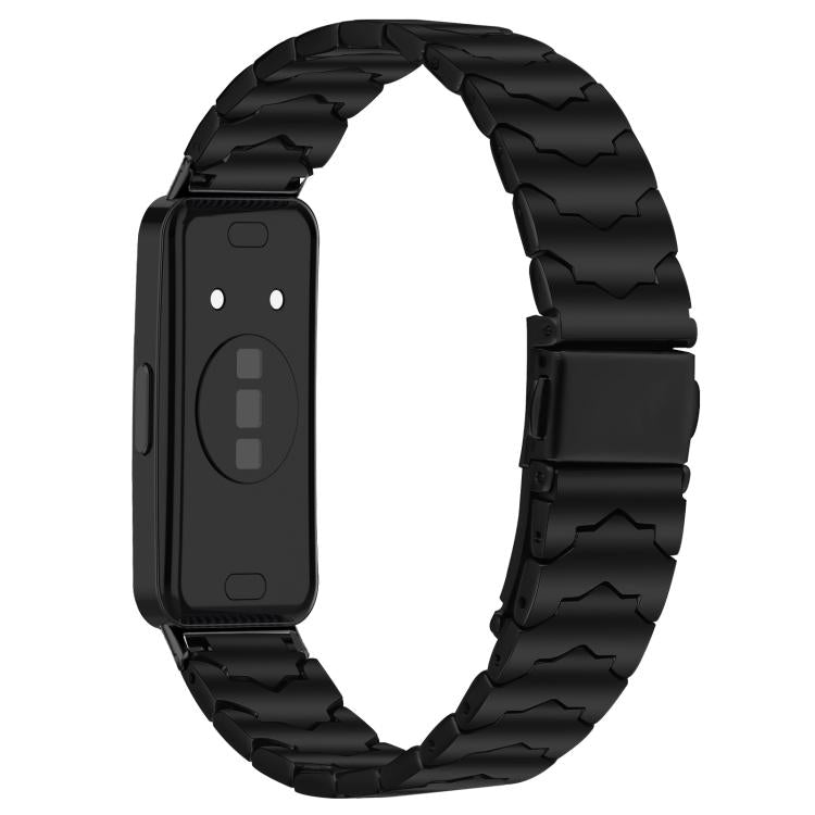 For Huawei Band 11 / Band 11 Pro Batman Textured Folding Buckle Stainless Steel Watch Band