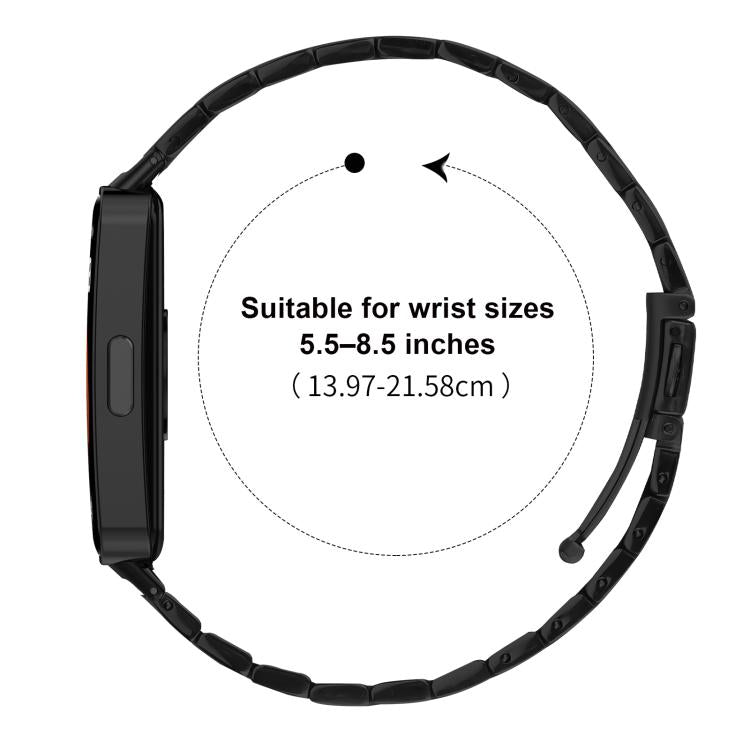 For Huawei Band 11 / Band 11 Pro Batman Textured Folding Buckle Stainless Steel Watch Band
