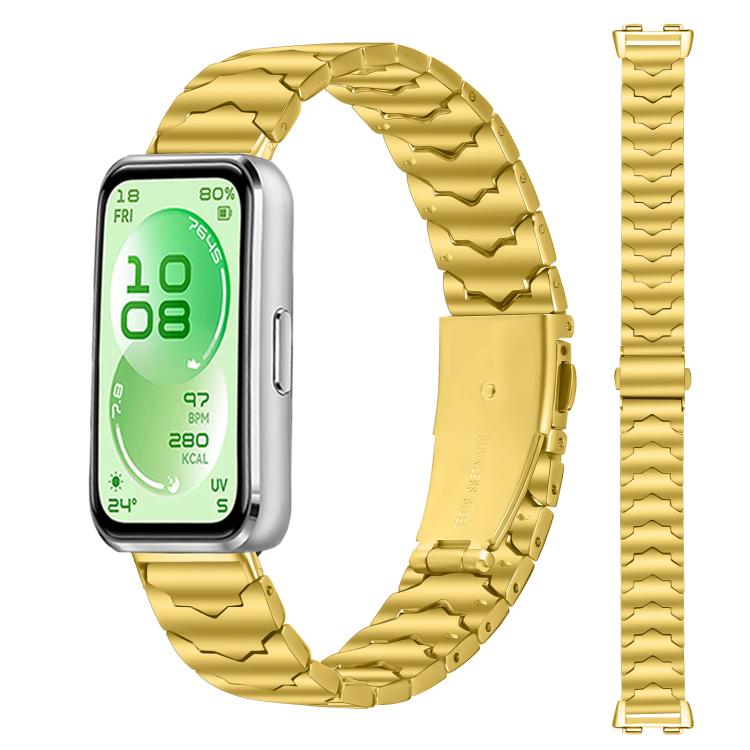 For Huawei Band 11 / Band 11 Pro Batman Textured Folding Buckle Stainless Steel Watch Band