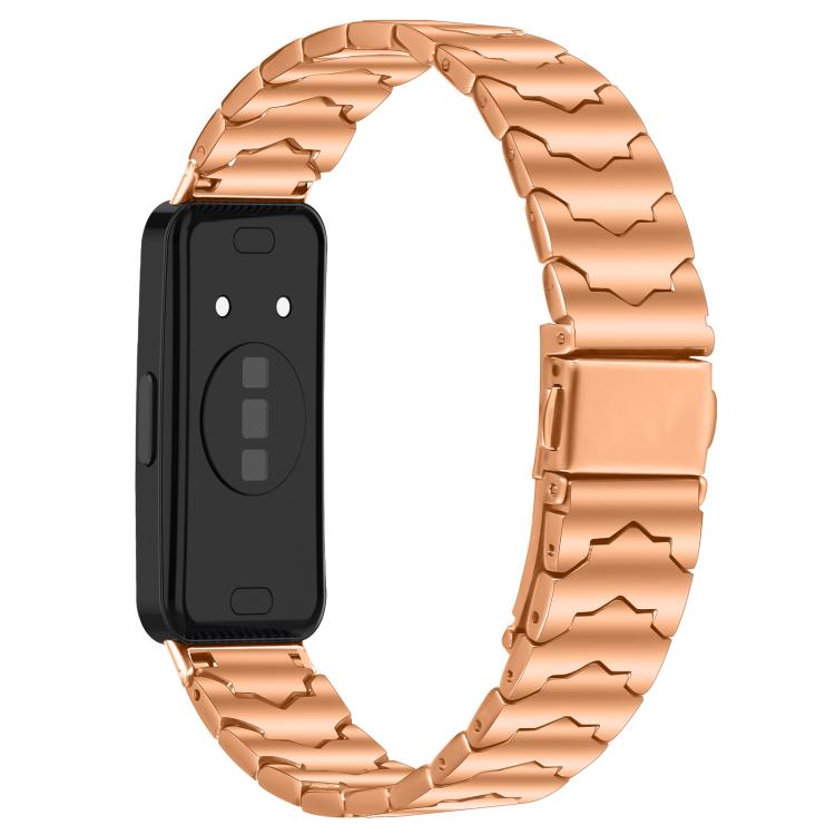 For Huawei Band 11 / Band 11 Pro Batman Textured Folding Buckle Stainless Steel Watch Band